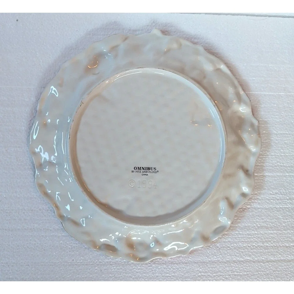 Flaws :( Fitz Floyd Basketweave Platter Grape, Apple, Fall Leaf‎ Platter